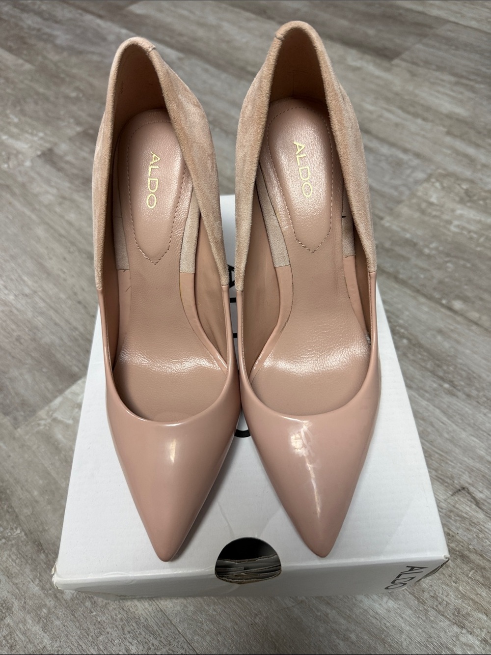 ALDO Blush Patent & Suede Pointed-Toe Pumps